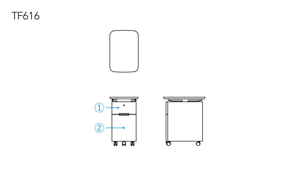 Cobrina Rolling Pedestal - Furniture
