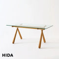 Hida Giulie Dining Table W135 by Enzo Mari - Vidrio Templado / Roble Blanco - Furniture