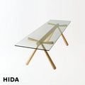 Hida Giulie Dining Table W231 by Enzo Mari - Vidrio Templado / Roble Blanco - Furniture