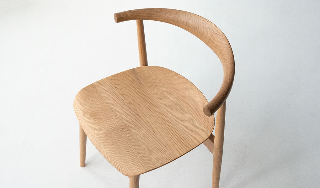 Kurinoki Semi Armchair (wooden seat)