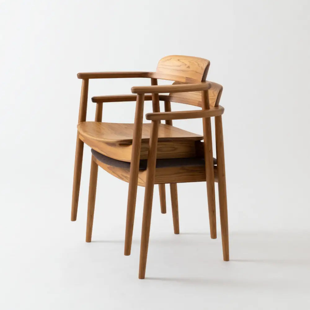 Kasane Armchair (upholstered seat) - Cedro Japonés Comprimido - Furniture