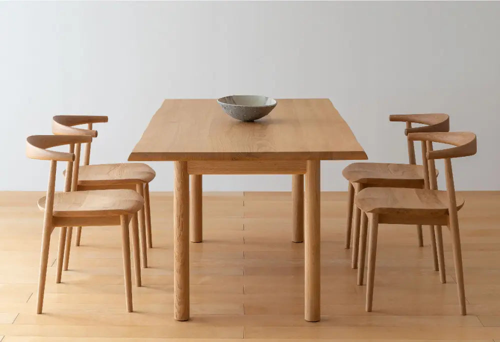 Kurinoki Semi Armchair (wooden seat) - Silla