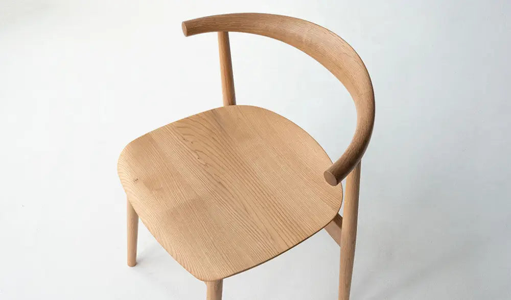 Kurinoki Semi Armchair (wooden seat) - Silla