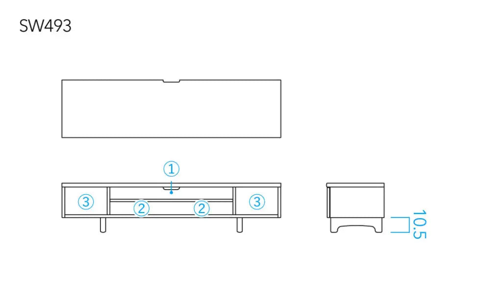 Words from Forest Walnut TV Cabinet W160 - Nogal - Furniture